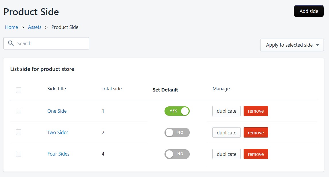 Screenshot of the product customizer editor showing the canvas with a product mockup and design tools panel