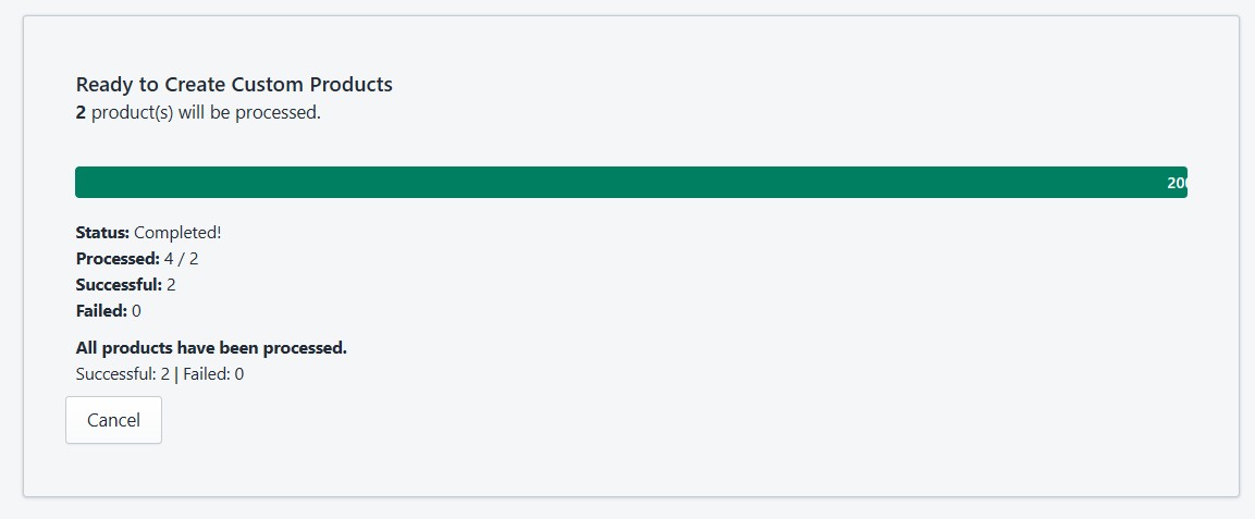 Screenshot of the bulk import source selection showing Shopify Collections, Store Products, and Printful Catalog options